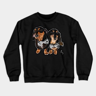 I Love Dachshunds With Bow Ties Crewneck Sweatshirt